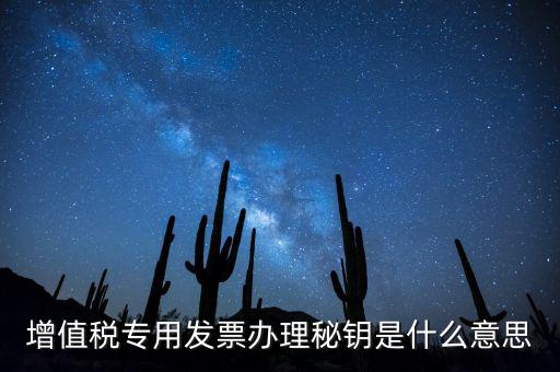 稅務(wù)密鑰是什么意思，增值稅專用發(fā)票辦理秘鑰是什么意思