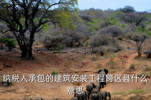 納稅人跨縣 市 區(qū) 是指什么，納稅人承包的建筑安裝工程跨區(qū)縣什么意思