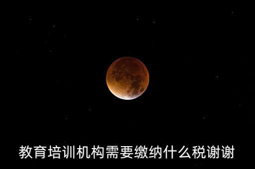培訓收入交什么稅最新，教育培訓機構(gòu)需要繳納什么稅謝謝