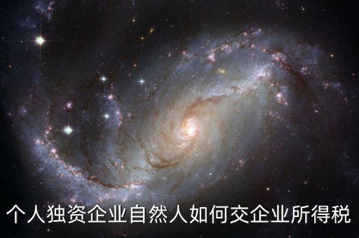 自然人獨(dú)資如何交稅，個(gè)人獨(dú)資企業(yè)自然人如何交企業(yè)所得稅