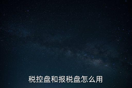 如何使用稅控盤抄報，稅控盤和報稅盤怎么用