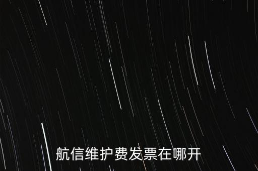 航信維護費發(fā)票在哪開