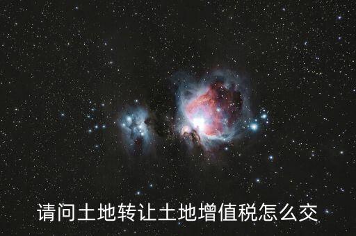 如何出售土地增值稅，請問土地轉讓土地增值稅怎么交