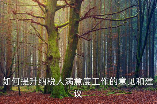 稅務(wù)干部如何提升納稅人滿(mǎn)意度，如何提高納稅人滿(mǎn)意度 中國(guó)稅務(wù)報(bào)