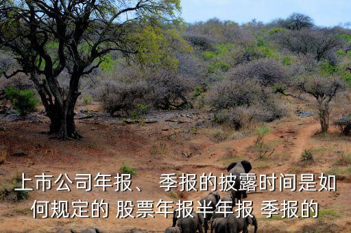 上市公司年報(bào)、 季報(bào)的披露時(shí)間是如何規(guī)定的 股票年報(bào)半年報(bào) 季報(bào)的