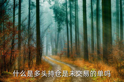 什么是多空持倉(cāng)，請(qǐng)問(wèn)多單持倉(cāng)和空單持倉(cāng)是什么意識(shí)呀