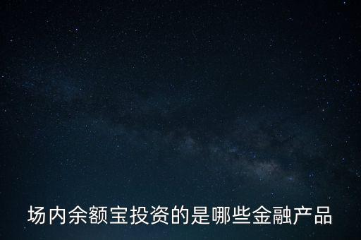 場內(nèi)余額寶投資的是哪些金融產(chǎn)品