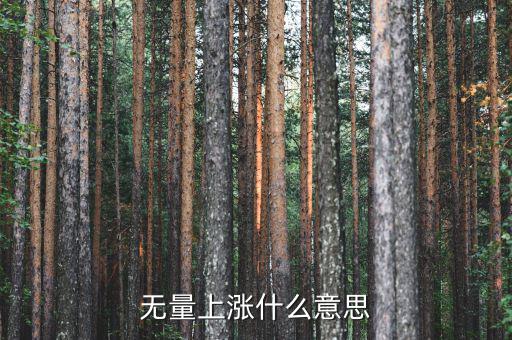 底部無(wú)量上漲說(shuō)明什么，無(wú)量上漲什么意思