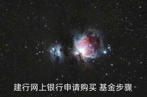 建行網(wǎng)上銀行申請(qǐng)購買 基金步驟