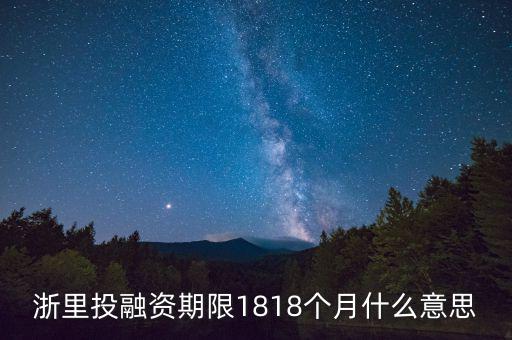 融資期限是什么意思，投資期限與融資期限是不是一個意思