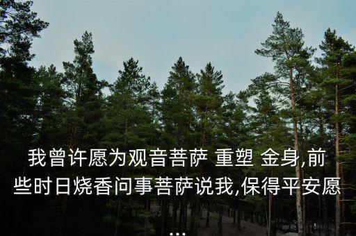 重塑金身的愿怎么換,許愿就是用行動和能力去實(shí)現(xiàn)某個目標(biāo)