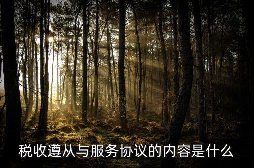 什么是稅收遵從，稅收遵從與服務(wù)協(xié)議的內(nèi)容是什么