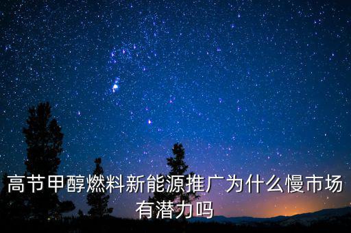 甲醇汽油為什么推廣難，高節(jié)甲醇燃料新能源推廣為什么慢市場(chǎng)有潛力嗎