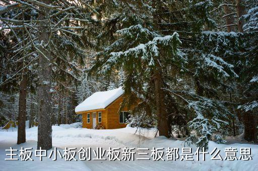 創(chuàng)小板是什么意思，主板中小板 創(chuàng)業(yè)板分別是什么意思