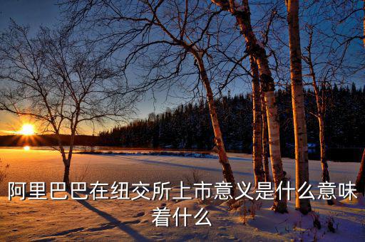 阿里巴巴在美國(guó)上市意味著什么，阿里巴巴在紐交所上市意義是什么意味著什么