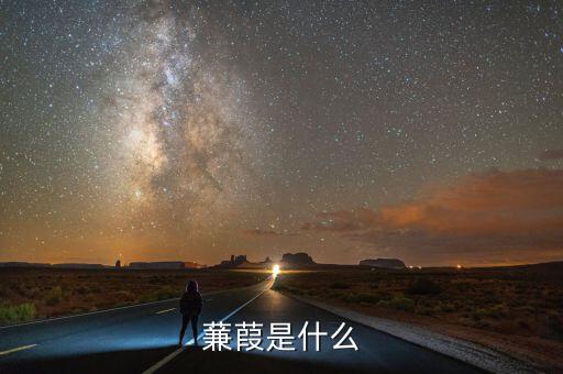 什么蒹施，蒹葭是什么意思