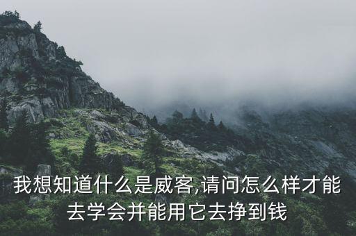 我想知道什么是威客,請問怎么樣才能去學會并能用它去掙到錢