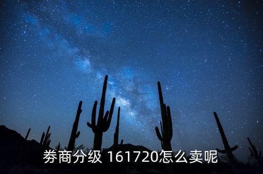 劵商分級(jí) 161720怎么賣(mài)呢