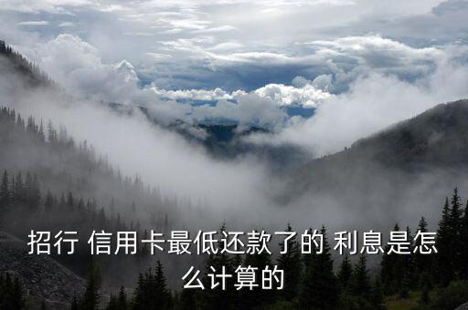 招商信用卡的利息怎么算,信用卡最低還款額注意事項(xiàng)1、5)