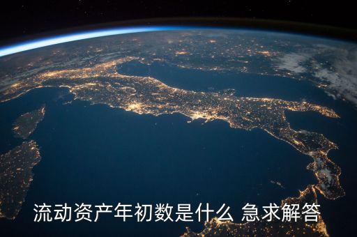 流動(dòng)資產(chǎn)的年初數(shù)是什么意思，流動(dòng)資產(chǎn)年初數(shù)是什么 急求解答