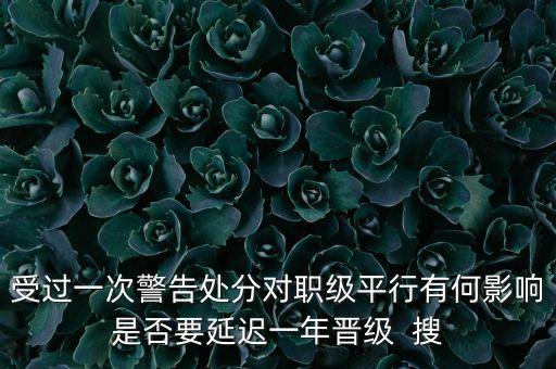 銀行警告處分有什么影響，受過一次警告處分對職級平行有何影響是否要延遲一年晉級  搜