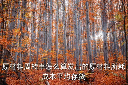 材料周轉率是什么，90原材料周轉率周轉天數(shù) 什么意思