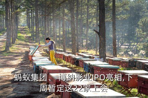 螞蟻集團(tuán)、 博納影業(yè)IPO亮相,下周暫定這22家上會(huì)