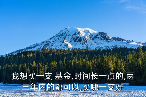 我想買一支 基金,時(shí)間長一點(diǎn)的,兩三年內(nèi)的都可以,買哪一支好