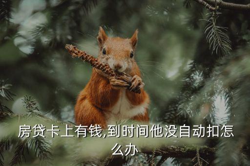  房貸卡上有錢,到時(shí)間他沒(méi)自動(dòng)扣怎么辦