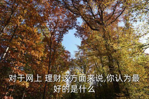 最好網(wǎng)絡理財投資,網(wǎng)絡的理財投資可靠嗎