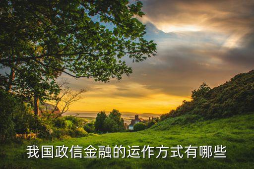 我國(guó)政信金融的運(yùn)作方式有哪些