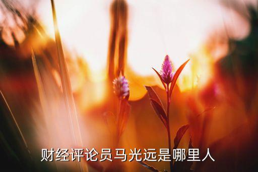 財經評論員馬光遠是哪里人