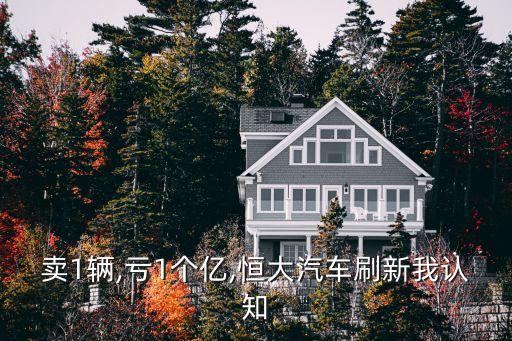 賣(mài)1輛,虧1個(gè)億,恒大汽車(chē)刷新我認(rèn)知